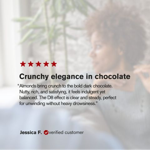 Delta 8 THC Dark Chocolate & Almond Bar - 1,200mg - Chill Plus - Thumbnail 6