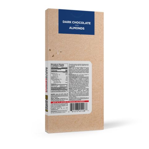 Delta 8 THC Dark Chocolate & Almond Bar - 1,200mg - Chill Plus - Thumbnail 7