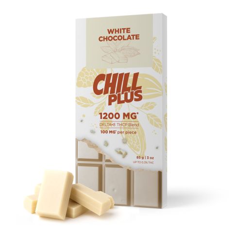 Delta 8 THC White Chocolate Bar - 1,200mg - Chill Plus - Thumbnail 2