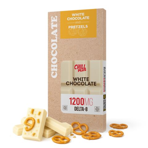 Delta 8 THC White Chocolate & Pretzels Bar - 1,200mg - Chill Plus - Thumbnail 2