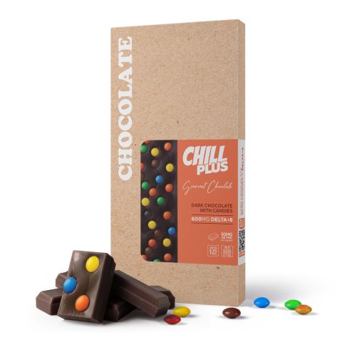 Delta 8 THC Dark Chocolate & Candies Bar - 600mg - Chill Plus - Thumbnail 2