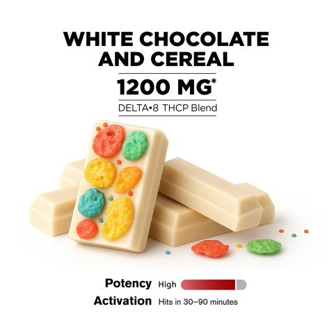 Delta 8 THC White Chocolate & Cereal Bar - 1,200mg - Chill Plus - Thumbnail 4