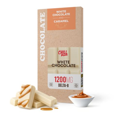 Delta 8 THC White Chocolate & Caramel Bar - 1,200mg - Chill Plus - Thumbnail 2