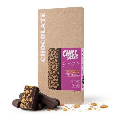 Delta 8 THC Dark Chocolate & Wafer Cones Bar - 600mg - Chill Plus - Thumbnail 2