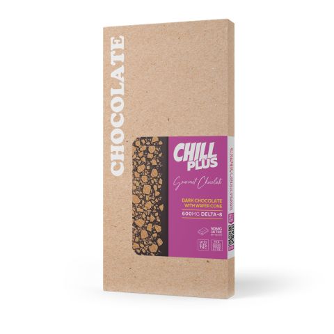 Delta 8 THC Dark Chocolate & Wafer Cones Bar - 600mg - Chill Plus - Thumbnail 3