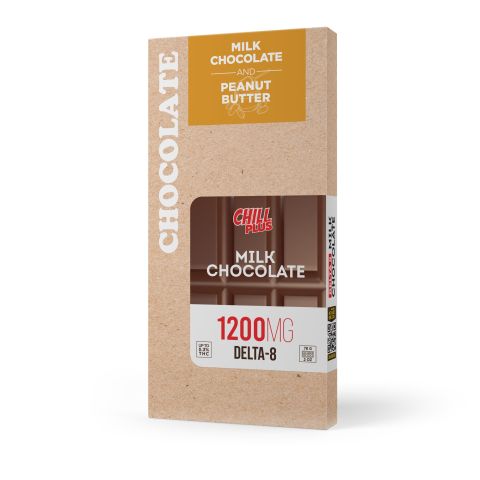 Delta 8 THC Milk Chocolate & Peanut Butter Bar - 1,200mg - Chill Plus - Thumbnail 3
