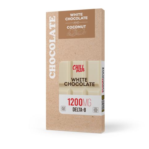Delta 8 THC White Chocolate & Coconut Flakes Bar - 1,200mg - Chill Plus - Thumbnail 3