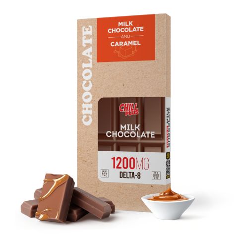 Delta 8 THC Milk Chocolate & Caramel Bar - 1,200mg - Chill Plus - Thumbnail 2