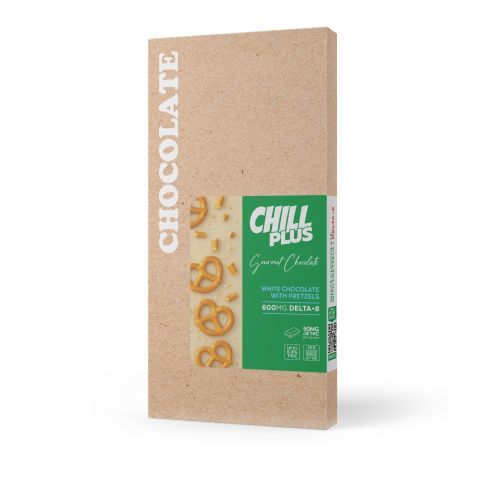 Delta 8 THC White Chocolate & Pretzels Bar - 600mg - Chill Plus - Thumbnail 3