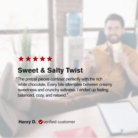 Delta 8 THC White Chocolate & Pretzels Bar - 600mg - Chill Plus - Thumbnail 6