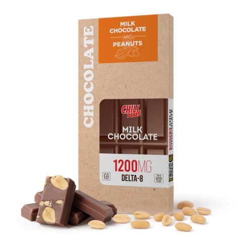 Delta 8 THC - Milk Chocolate & Peanuts Bar - 1,200mg - Chill Plus - Thumbnail 2