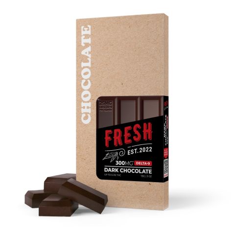 Delta 9 THC Dark Chocolate Bar - 300mg - Fresh - Thumbnail 2