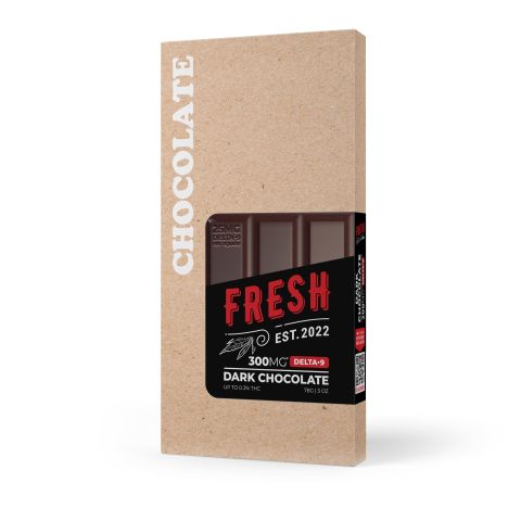 Delta 9 THC Dark Chocolate Bar - 300mg - Fresh - Thumbnail 3