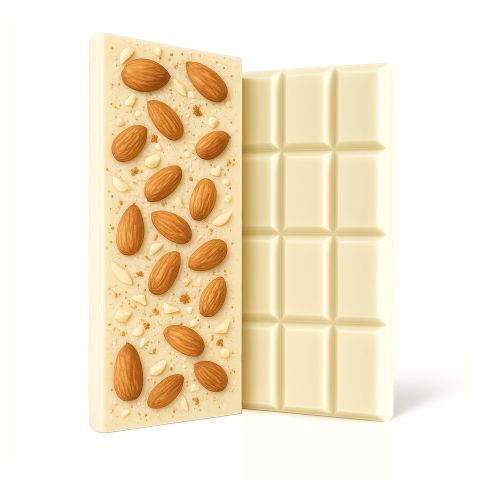 Delta 8 THC White Chocolate & Almonds Bar - 1,200mg - Chill Plus - Thumbnail 1