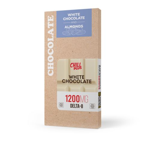 Delta 8 THC White Chocolate & Almonds Bar - 1,200mg - Chill Plus - Thumbnail 3