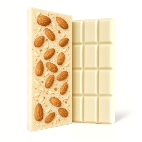Delta 8 THC White Chocolate & Almonds Bar - 600mg - Chill Plus - Thumbnail 1