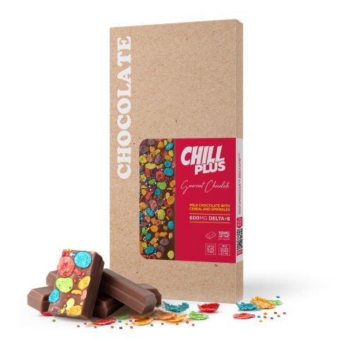 Delta 8 THC Milk Chocolate w/ Cereal & Sprinkles Bar - 600mg - Chill Plus - Thumbnail 2
