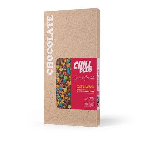 Delta 8 THC Milk Chocolate w/ Cereal & Sprinkles Bar - 600mg - Chill Plus - Thumbnail 3