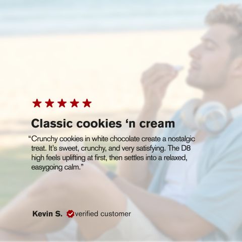 Delta 8 THC White Chocolate & Cookies Bar - 1,200mg - Chill Plus - Thumbnail 6