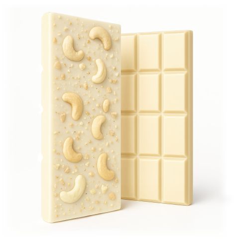 Delta 8 THC White Chocolate & Cashews Bar - 600mg - Chill Plus - Thumbnail 1