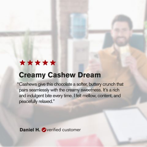 Delta 8 THC White Chocolate & Cashews Bar - 600mg - Chill Plus - Thumbnail 6