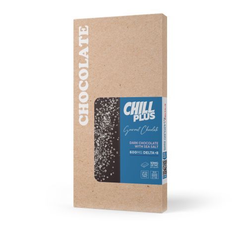 Delta 8 THC Dark Chocolate & Sea Salt Bar - 600mg - Chill Plus - Thumbnail 3
