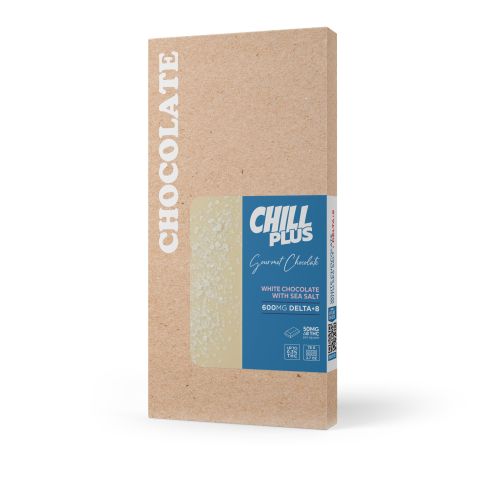 Delta 8 THC White Chocolate & Sea Salt Bar - 600mg - Chill Plus - Thumbnail 3
