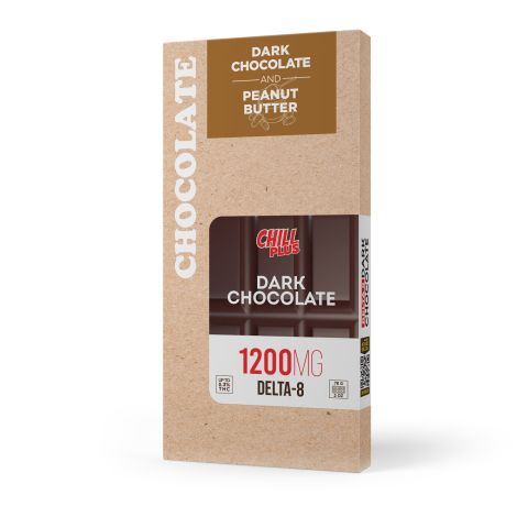 Delta 8 THC Dark Chocolate & Peanut Butter Bar - 1,200mg - Chill Plus - Thumbnail 3