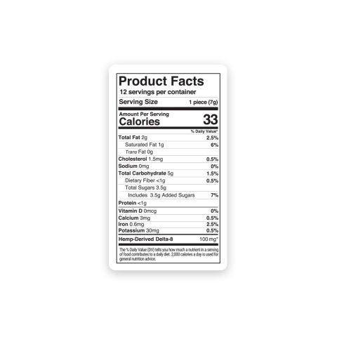 Delta 8 THC Dark Chocolate & Peanut Butter Bar - 1,200mg - Chill Plus - Thumbnail 8