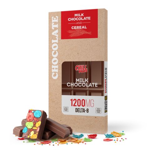 Delta 8 THC Milk Chocolate & Cereal Bar - 1,200mg - Chill Plus - Thumbnail 2