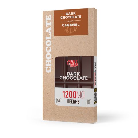 Delta 8 THC Dark Chocolate & Caramel Bar - 1,200mg - Chill Plus - Thumbnail 3