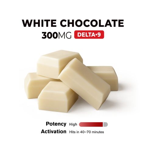 Delta 9 THC White Chocolate Bar - 300mg - Fresh - Thumbnail 4