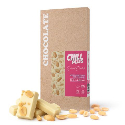 Delta 8 THC White Chocolate & Peanuts Bar - 600mg - Chill Plus - Thumbnail 2