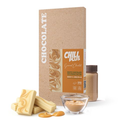Delta 8 THC White Chocolate & Peanut Butter Bar - 600mg - Chill Plus - Thumbnail 2