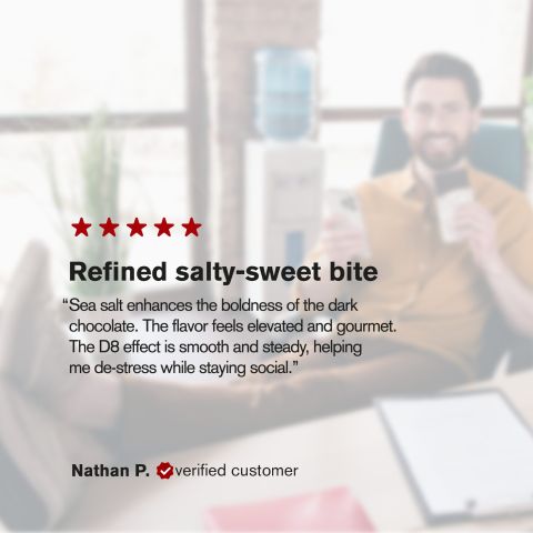 Delta 8 THC Dark Chocolate & Sea Salt Bar - 1,200mg - Chill Plus - Thumbnail 6