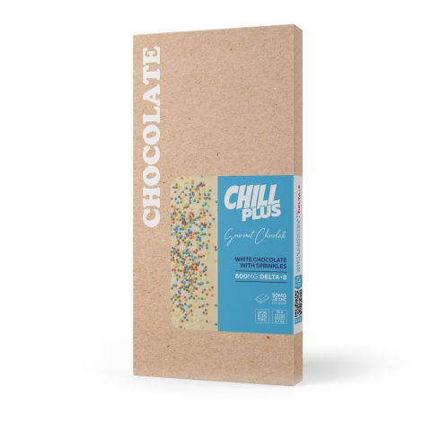 Delta 8 THC White Chocolate & Sprinkles Bar - 600mg - Chill Plus - Thumbnail 3
