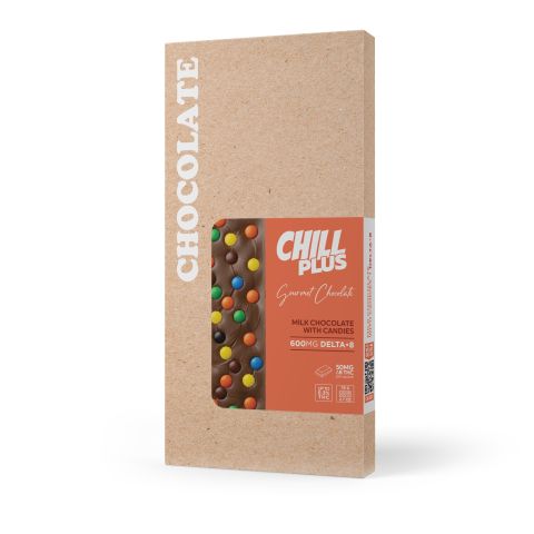 Delta 8 THC Milk Chocolate & Candies Bar - 600mg - Chill Plus - Thumbnail 3