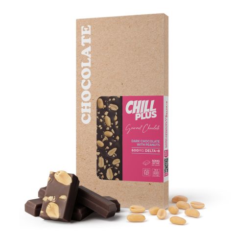 Delta 8 THC Dark Chocolate & Peanuts Bar - 600mg - Chill Plus - Thumbnail 2