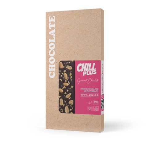 Delta 8 THC Dark Chocolate & Peanuts Bar - 600mg - Chill Plus - Thumbnail 3