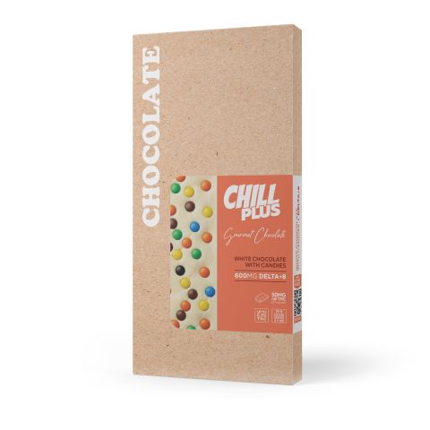 Delta 8 THC White Chocolate & Candies Bar - 600mg - Chill Plus - Thumbnail 3