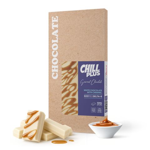 Delta 8 THC White Chocolate & Caramel Bar - 600mg - Chill Plus - Thumbnail 2