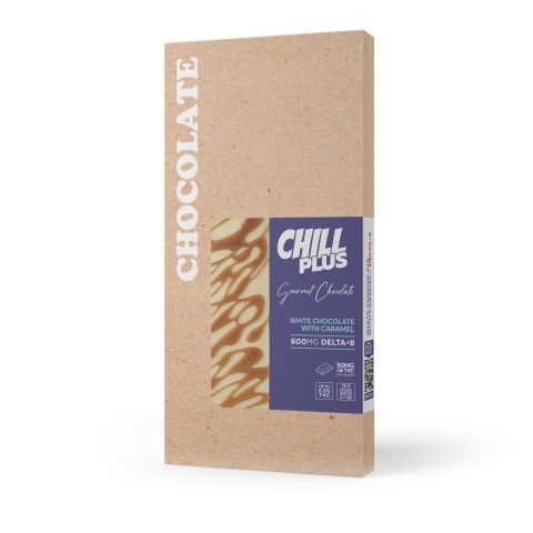 Delta 8 THC White Chocolate & Caramel Bar - 600mg - Chill Plus - Thumbnail 3