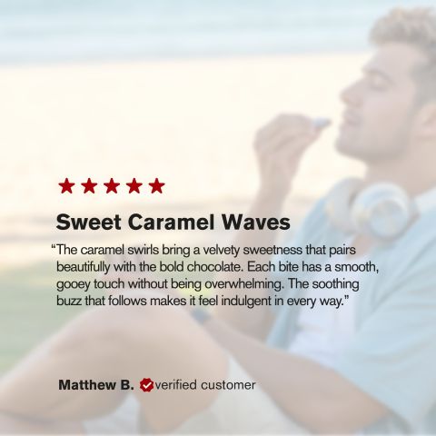 Delta 8 THC Dark Chocolate & Caramel Bar - 600mg - Chill Plus - Thumbnail 6