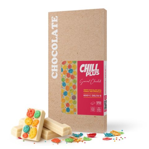 Delta 8 THC White Chocolate w/ Cereal & Sprinkles Bar - 600mg - Chill Plus - Thumbnail 2