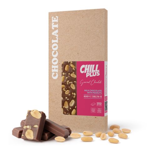 Delta 8 THC Milk Chocolate & Peanuts Bar - 600mg - Chill Plus - Thumbnail 2