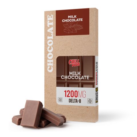 Delta 8 THC Milk Chocolate Bar - 1,200mg - Chill Plus - Thumbnail 2