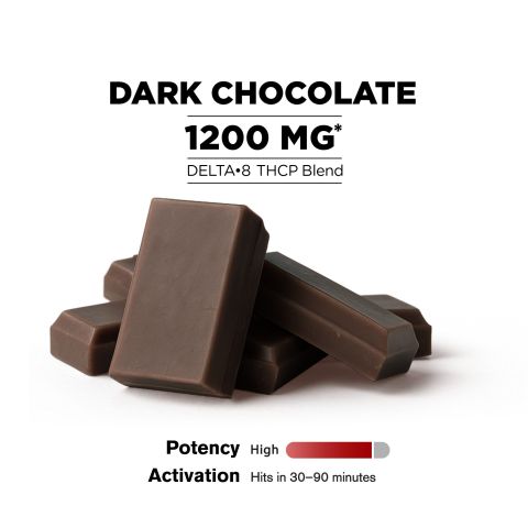 Delta 8 THC Dark Chocolate Bar - 1,200mg - Chill Plus - Thumbnail 4