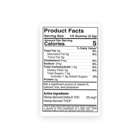 D8 & THCP Gummies - 50mg - Paradise Mix - Chill Plus - Thumbnail 11