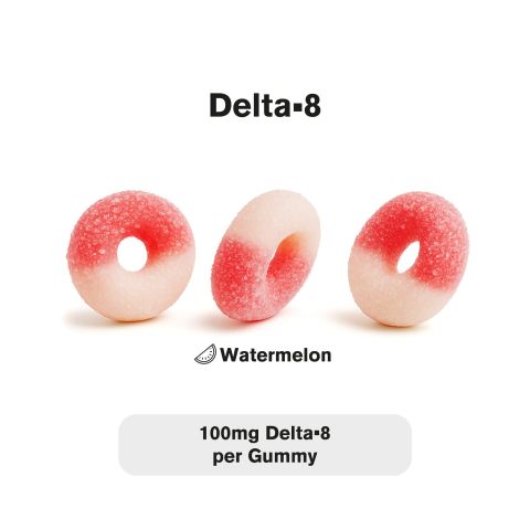 Delta 8 Gummies - 100mg - Sour Watermelon Rings - Chill Extreme - Thumbnail 6