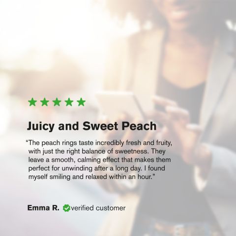 Delta 8 Gummies - 100mg - Peach Sour Rings - Chill Extreme - Thumbnail 10